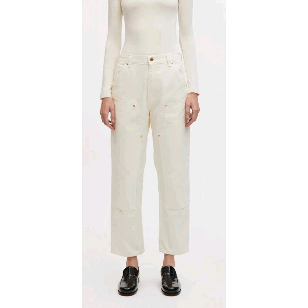 Women's Cream Straight Leg Pants